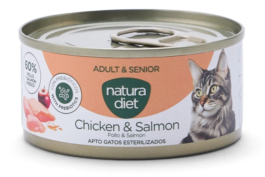 Natura Diet Vådfoder Cat Adult and Senior Chicken and Salmon 85 g